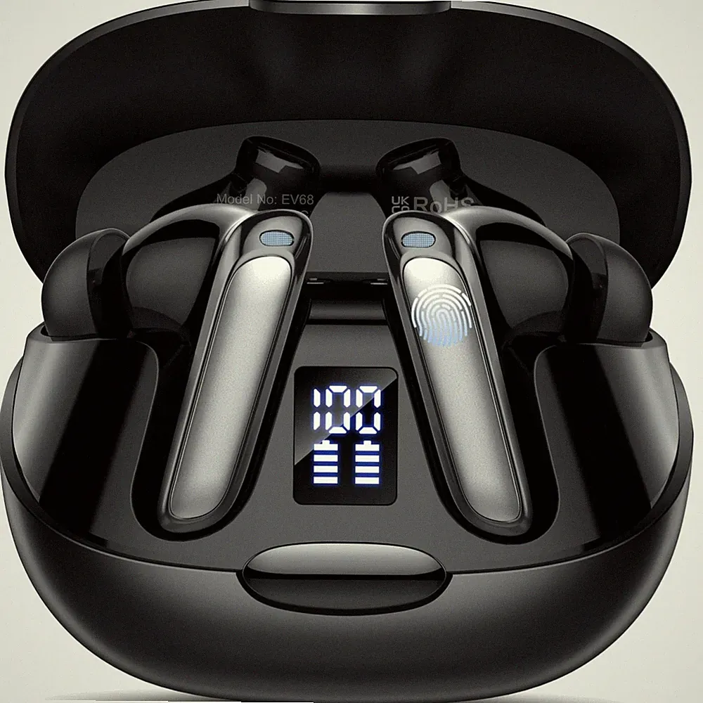 AI Kopfhörer Übersetzer 164 Sprachen 7 Modi 48h Bluetooth 5.3 schwarz Reisen
