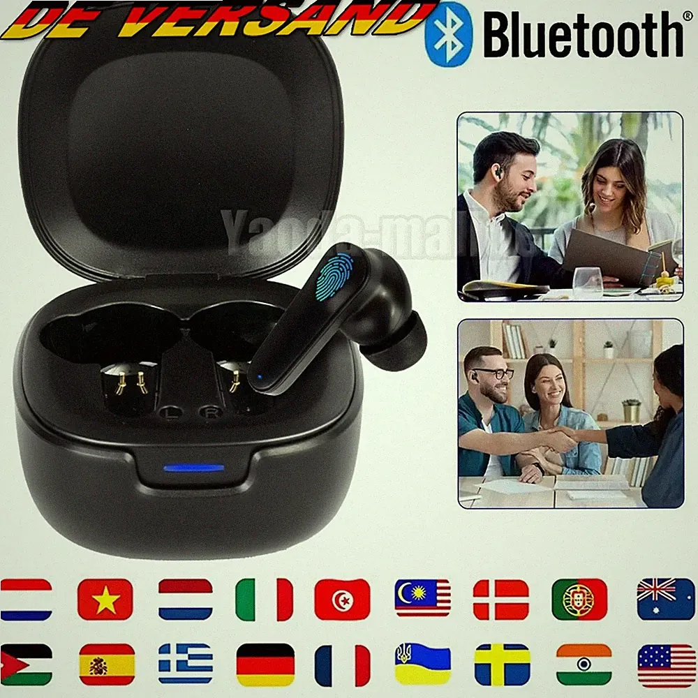 AI Übersetzer Ohrhörer 144 Sprachen Echtzeit Übersetzer Kopfhörer Smart Voice