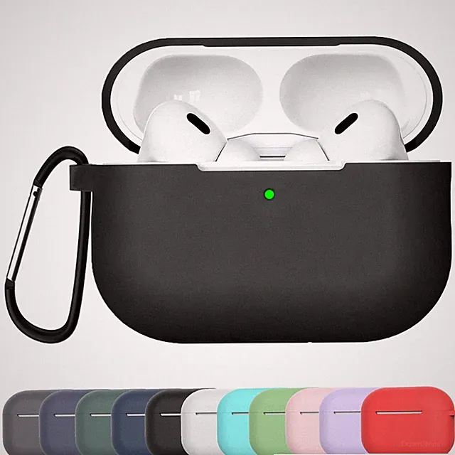 AirPods Pro 2 Silikon Hülle mit Karabiner Soft Touch Case 360° Schutzhülle
