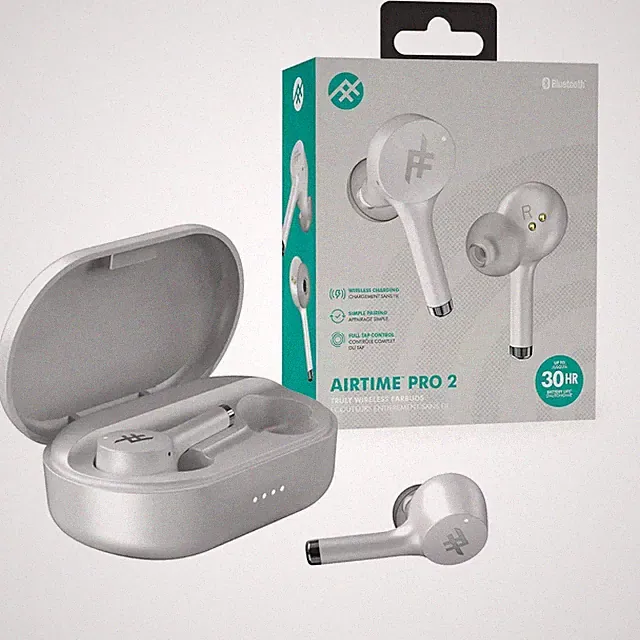 Airtime Pro 2 True Wireless Bluetooth Ohrhörer 30 Std Akku Touch Control Weiß