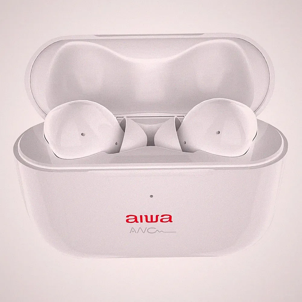 Aiwa EBTW-888ANC/WT (UK) White Diamond Pods, True Wireless In Ear Headphones (TW