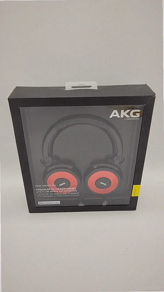 AKG K619 vibrant red Premium DJ Headphones / Kopfhörer - In-Line Remote & Mikro