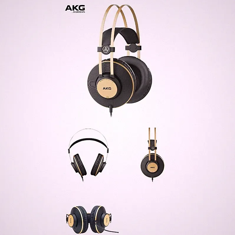 AKG K92 Ohrumschließende Kopfhörer - Gold/Matt Schwarz, Kabelgebunden