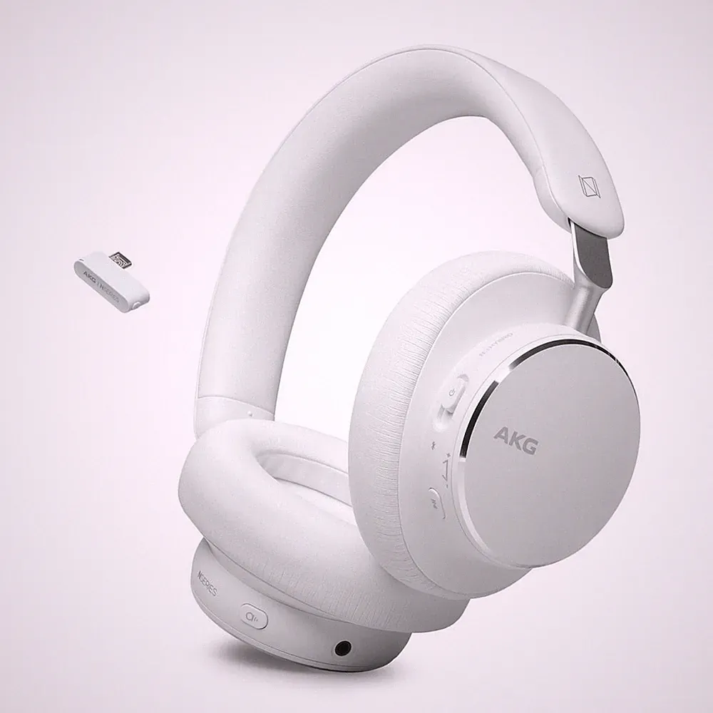 AKG N9 Hybrid kabelloser Over-Ear-Kopfhöhre mit Noise-Cancelling - weiß