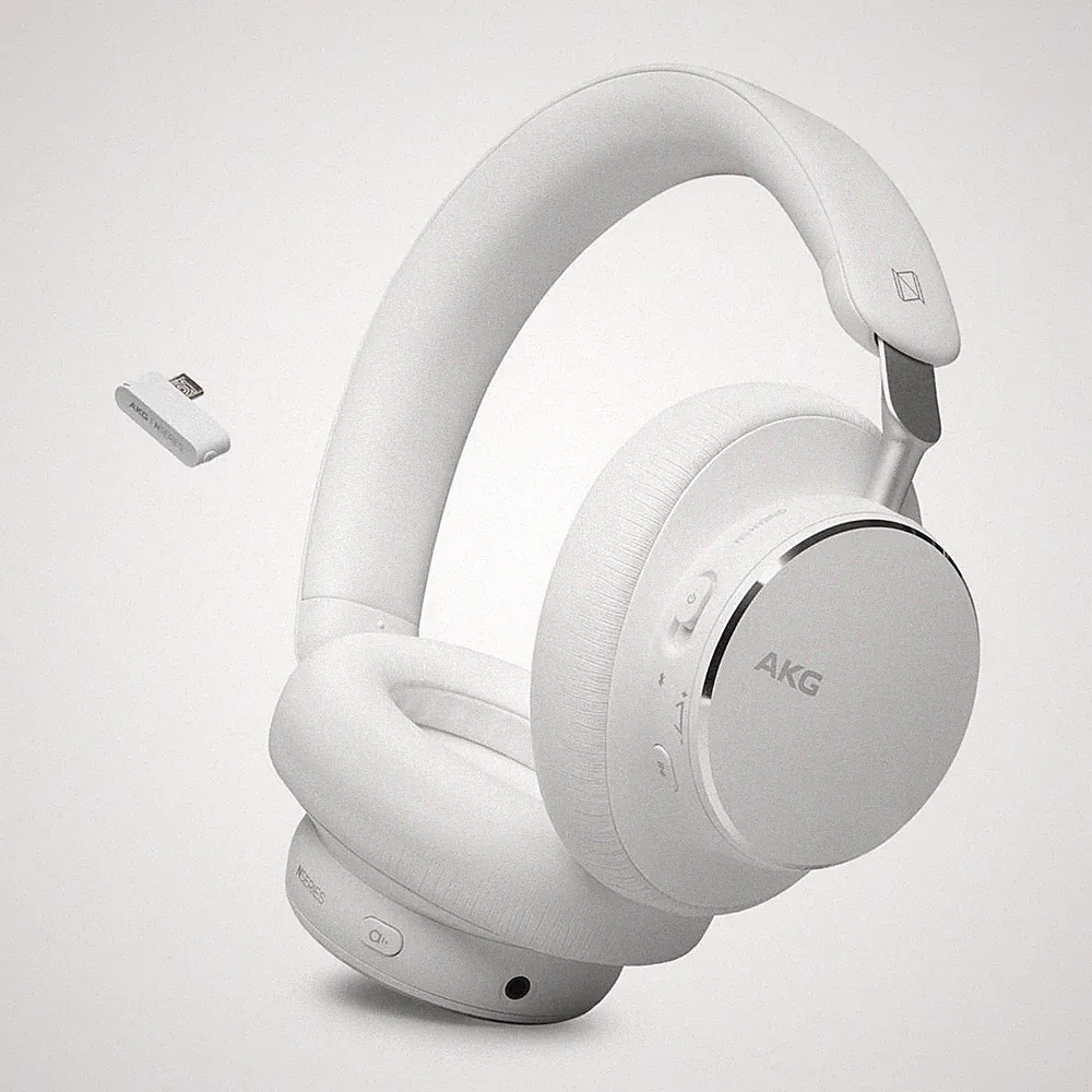 AKG N9 Hybrid kabelloser Over-Ear-Kopfhöhre mit Noise-Cancelling - weiß