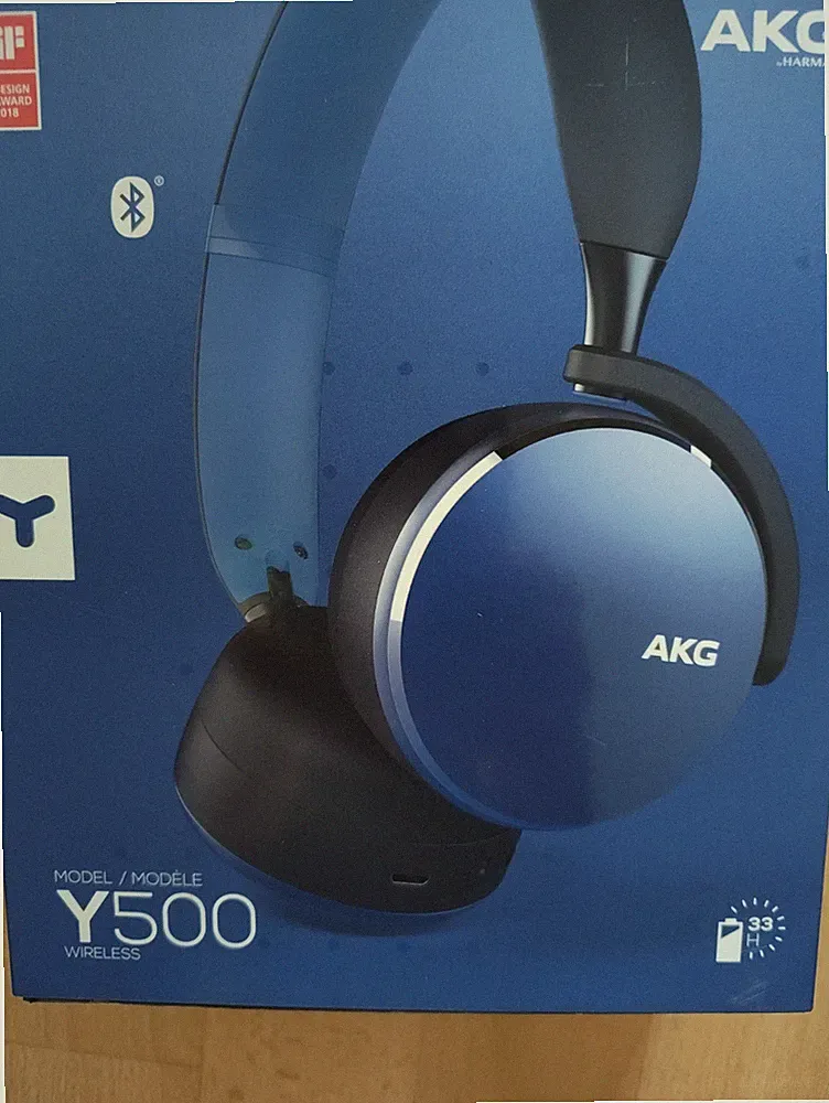 AKG Y500 Bluetooth On-Ear Kopfhörer Kopfbügel kabellos Blau/Schwarz