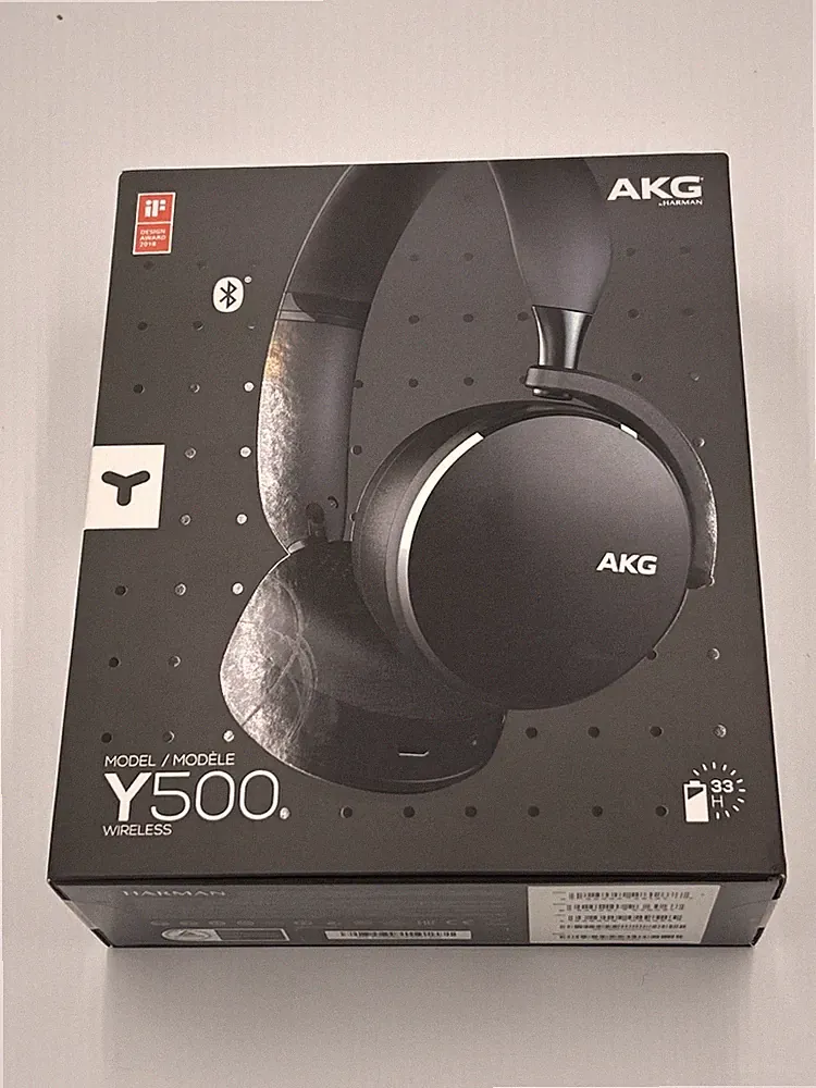 AKG Y500 Wireless On-Ear Kopfhörer - Schwarz - Brandneu & Versiegelt
