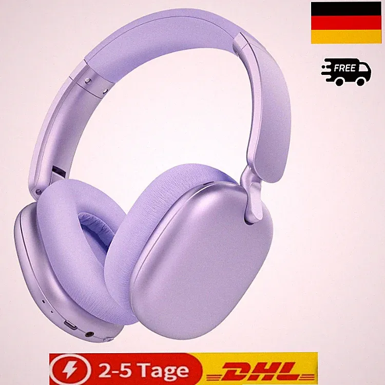 Aktive Noise-Cancelling Kopfhörer Bluetooth Over-Ear 60 Std Spielzeit Faltbar Le