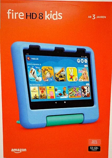 Amazon Fire HD 8 Kids 12. Gen 2022 32GB WLAN 8 Zoll Rot Tablet für Kinder