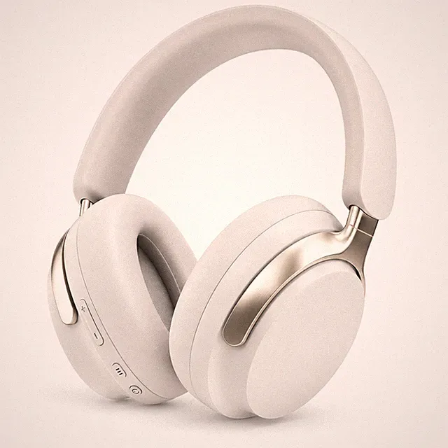 ANC Bluetooth Kopfhörer Over Ear Weiß 40mm Mikrofon Faltbar AUX USB-C