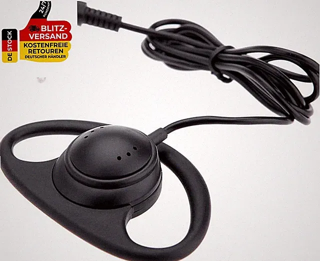 Andoer Mono Kopfhörer Headphone Headset Dual Channel Ohrhörer 3,5 Mm Klinkenstec