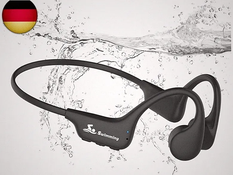 ANSTEN Kopfhörer Schwimmen,IPX8 wasserdichte Kopfhörer Schwimmen mit MP3-Player