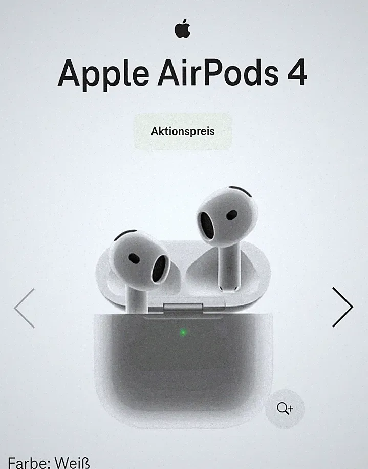 Apple AirPods 4 In-Ear Kopfhörer kabellos Bluetooth Weiß USB-C Ladecase
