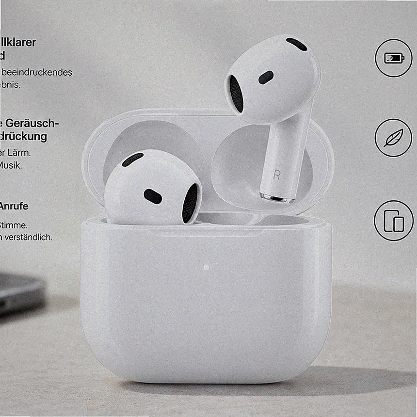 Apple AirPods 4 In-Ear-Kopfhörer Weiß Bluetooth Kabellos ANC Nur im Ohr