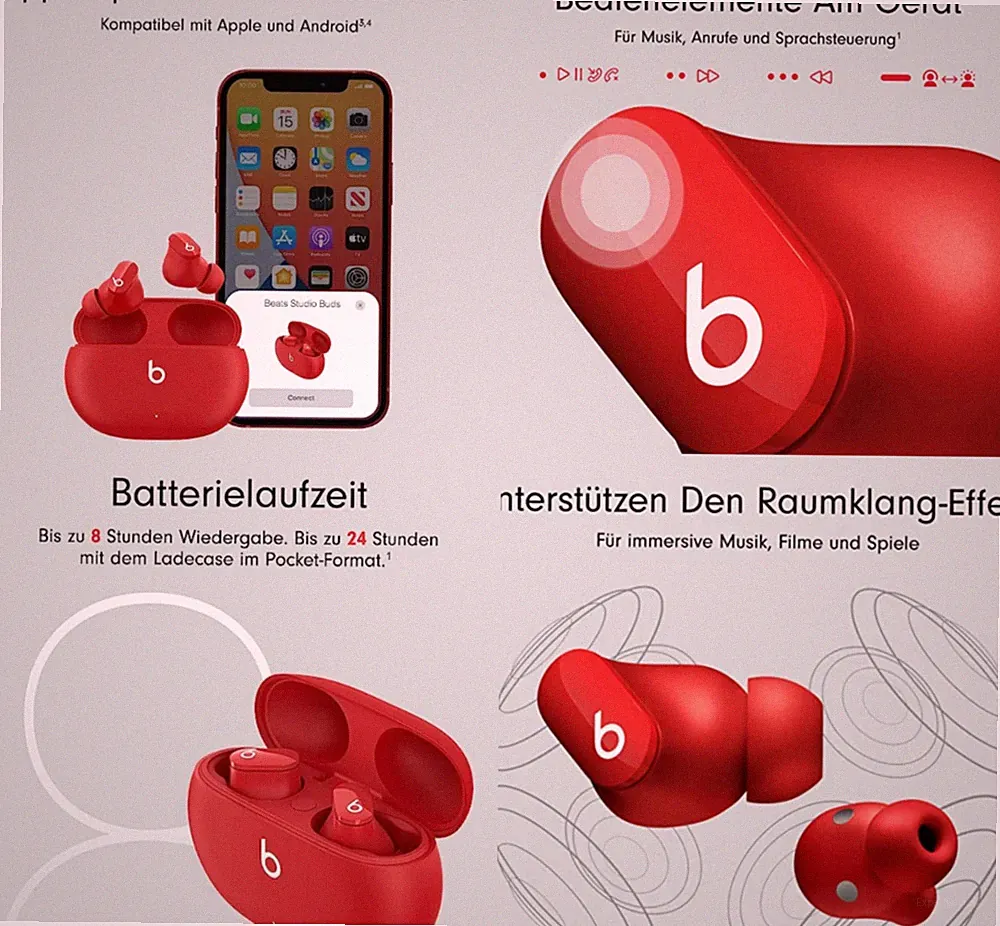 Apple Beats Studio Buds In-Ear Kopfhörer Headphones Headset Noise-Cancelling OVP