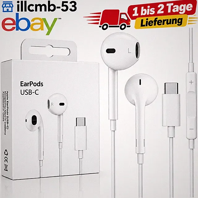Apple EarPods mit USB-C TYP-C weiss für iPhone 15 16 17 Serien