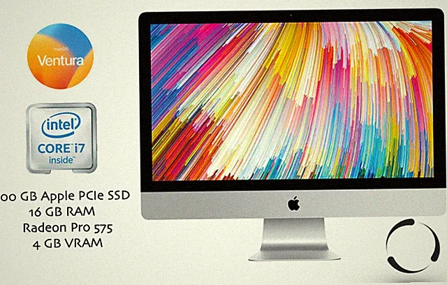 Apple iMac 27" AIO PC 5K i7 4 X 4,2GHz A1419 16 GB RAM 500 GB SSD AMD RP575 4GB