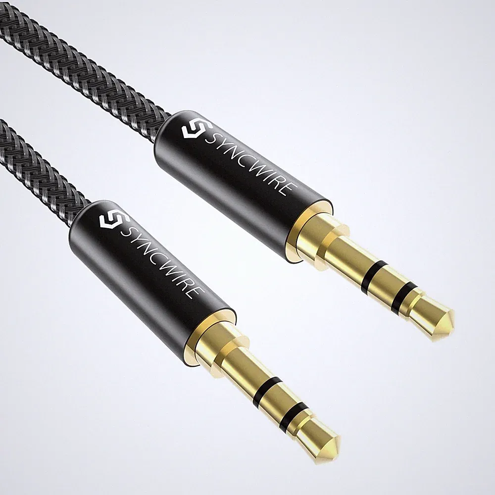 Apple iPhone iPad Aux Kabel 3,5mm Audio Klinke Nylon Geflochten 1M Kopfhörer
