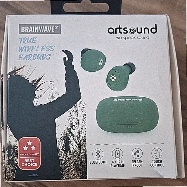artsound Brainwave01 In-Ear Bluetooth True Wireless grün Touch-Control 4+12 h