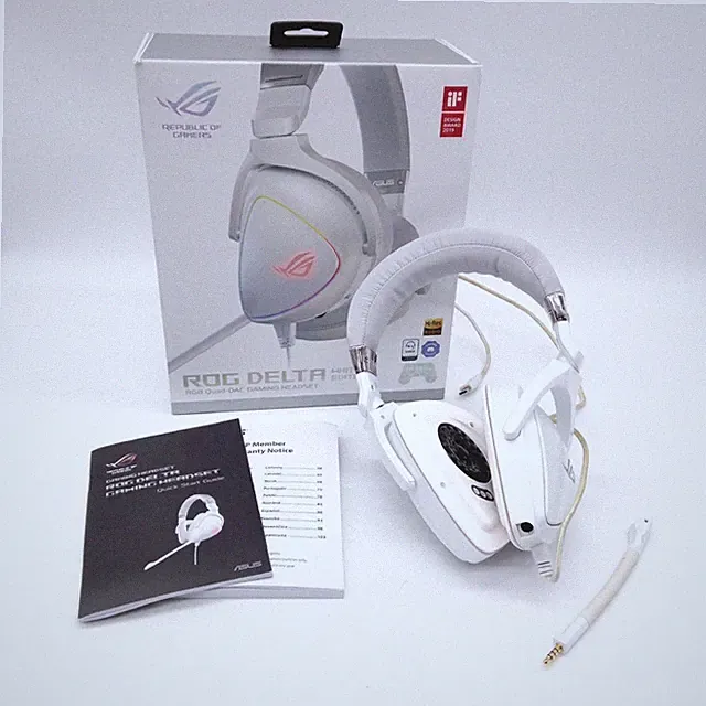 ASUS ROG Delta Weisse Edition USB-C Gaming Headset PS4 Smartphones Switch Aura S