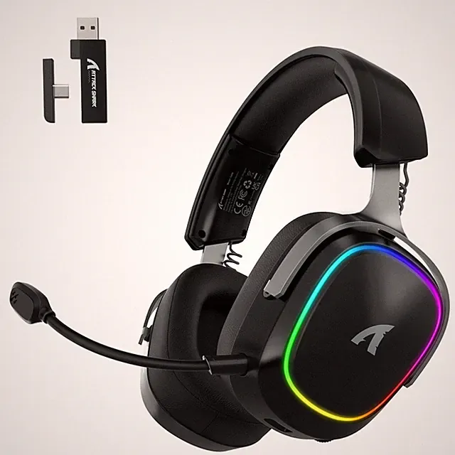 ATTACK SHARK G800 Kabelloses Gaming-Headset, 1000 mAh, 3D-Surround-Sound, 3 Modi