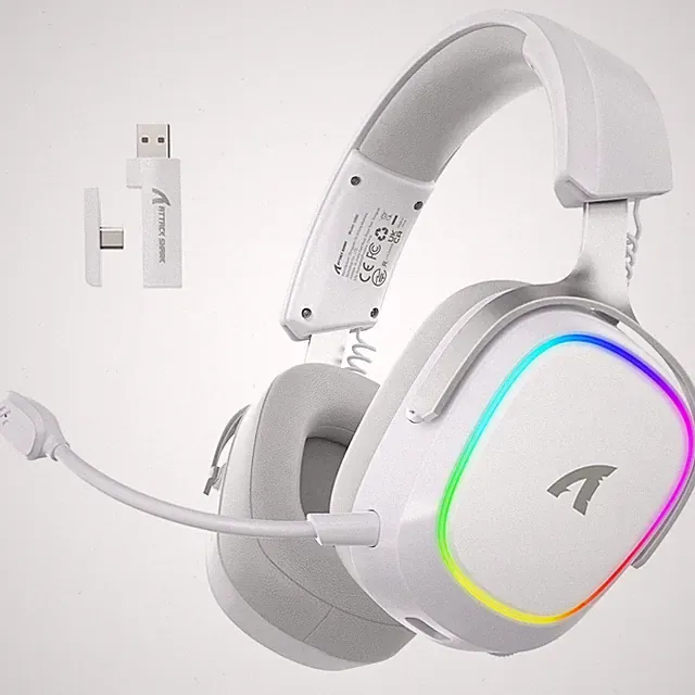 ATTACK SHARK G800 Kabelloses Gaming-Headset Mic 3D Over-Ear PC Mac PS4 PS5 Neu
