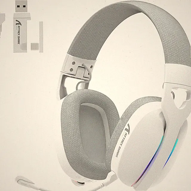 ATTACK SHARK L90 RGB Ultralight Wireless Gaming Headset, 40mm neodymium drivers