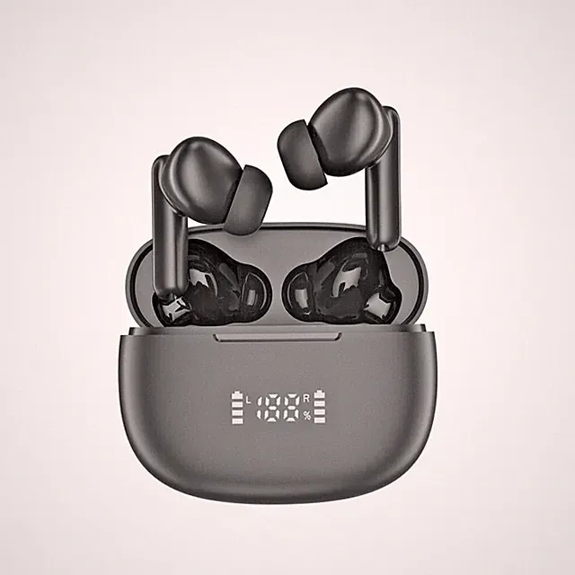Audeeo True Wireless Bluetooth Kopfhörer LED ENC Headset Schwarz AO-AONAVIG