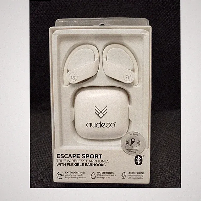 audeoo Escape Sport True Wireless Earphones Bluetooth, Mikrofon, Ohrbügel, weiß