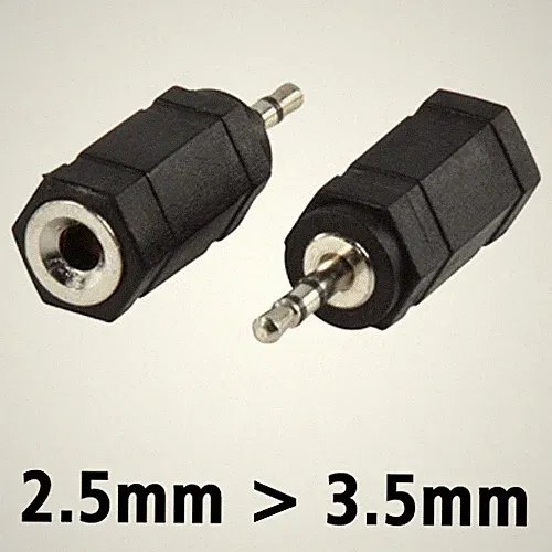 AUDIO ADAPTER - 2,5 mm Klinke Stecker auf 3,5 mm Klinke Buchse Kupplung - Stereo