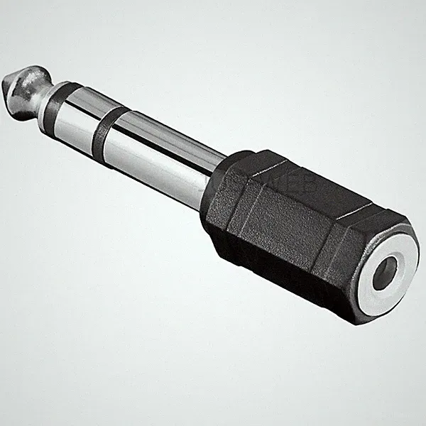 Audio Adapter Klinke 6,35mm stereo Stecker auf 3,5mm stereo Buchse