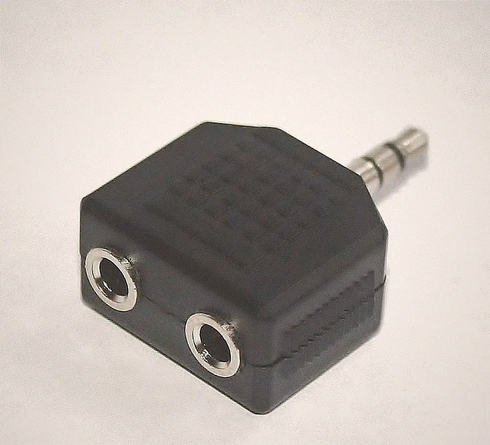 Audio Adapter Klinkenstecker 3,5 mm Klinke > 2x 3,5mm Buchse T-Stück Y-Verteiler