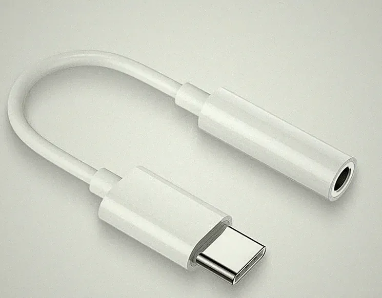 Audio Adapter USB Typ C zu AUX 3,5mm Kabel Kopfhörer Handy Samsung iPhone weiß