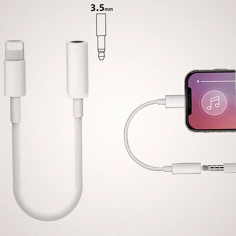 Audio Aux Adapter zu Klinke für alle iPhone Modelle Kabel Kopfhörer Telefonieren