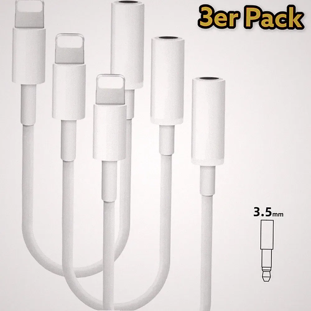 Audio Aux für alle iPhones Adapter auf 3,5mm Klinke Kabel Kopfhörer Telefonieren