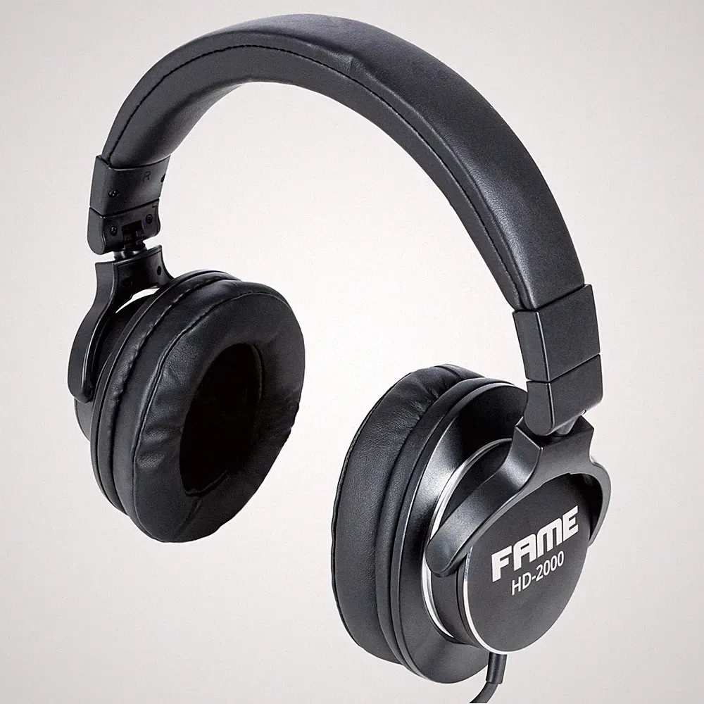 Audio HD-2000 DJ Kopfhörer Schwarz 32 Ohm 20Hz-20kHz 3,5/6,3mm Klinke Faltbar