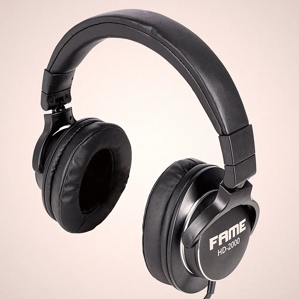 Audio HD-2000 DJ Kopfhörer Schwarz 32 Ohm 20Hz-20kHz 3,5/6,3mm Klinke Faltbar