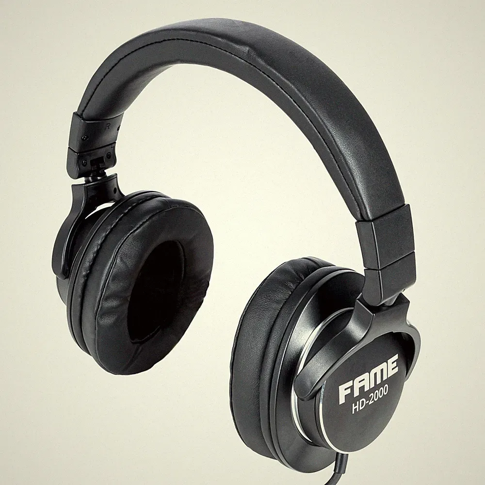 Audio HD-2000 DJ Kopfhörer Schwarz 32 Ohm 20Hz-20kHz 3,5/6,3mm Klinke Faltbar