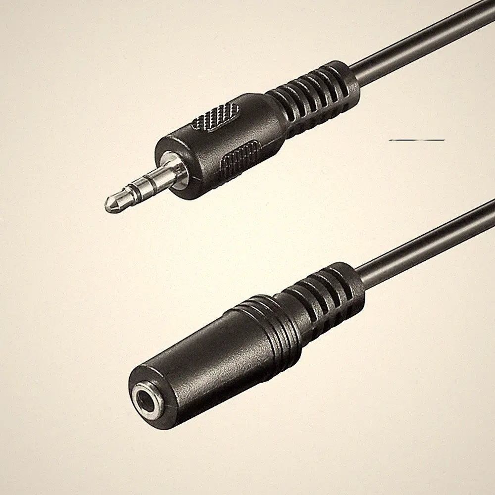 Audio Kabel 3,5mm Klinke 2,5m Kopfhöhrer Verlängerung AUX 3 Polig Stecker Buchse