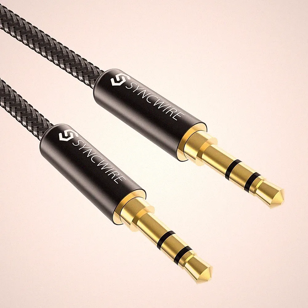 Audio Kabel 3.5mm Klinke Nylon Geflochten Kopfhörer iPhone iPad PC 1M Stereo MP3