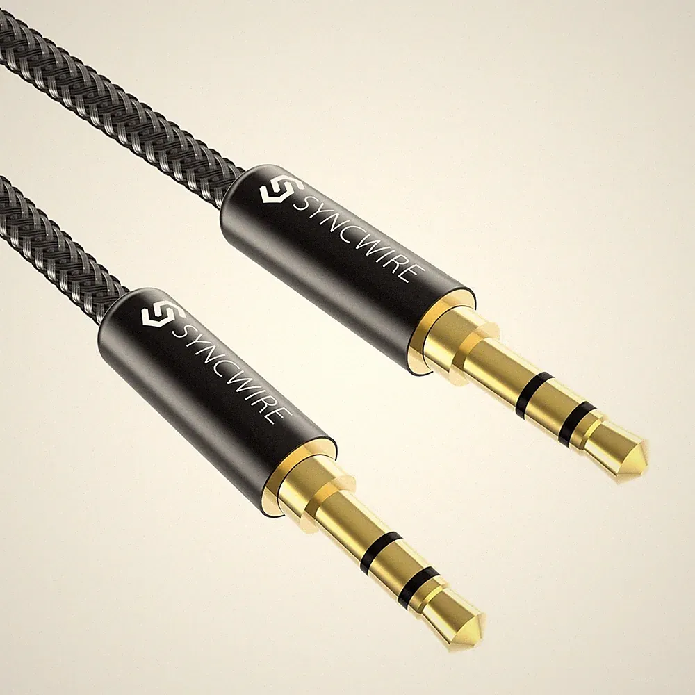Audio Kabel Nylon Geflochten Klinke Kopfhörer Smartphone PC Lautsprecher 1M