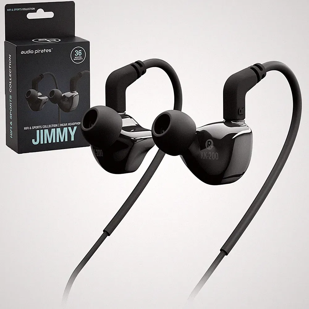 audio pirates In-Ear Kopfhörer mit Kabel, MMCX abnehmbar, HiFi-Sound, Case