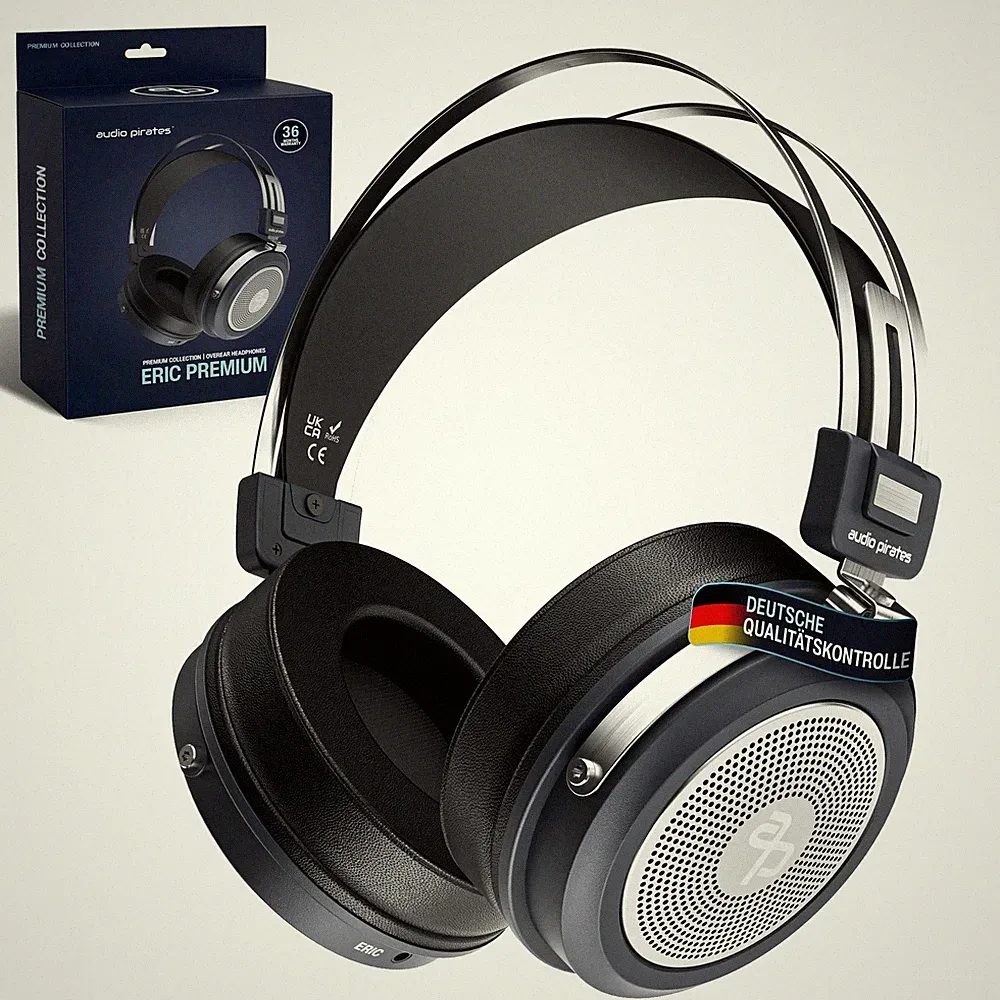 audio pirates Offener Over-Ear HiFi-Kopfhörer, 20Hz–30kHz, kabelgebunden