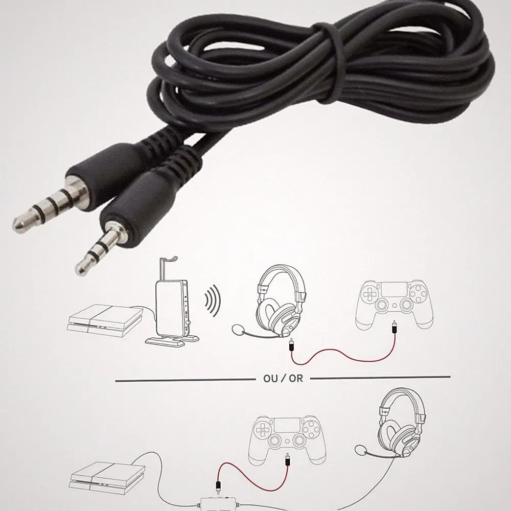 Audio Stereo Adapter-Kabel 2,5mm auf 3,5mm Klinke-Stecker für Headset Kopfhörer