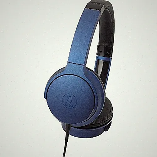 audio technica ATH-AR3 tragbarer faltbarer On-Ear-Kopfhörer tiefblau NEU KOST...