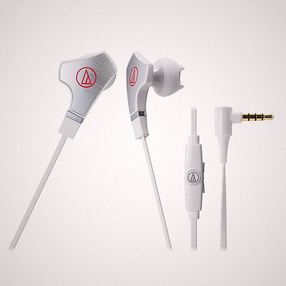 Audio-Technica ATH-CHX7iSWH SonicFuel hybrid In-Ear-Kopfhörer mit Mikrofon weiß