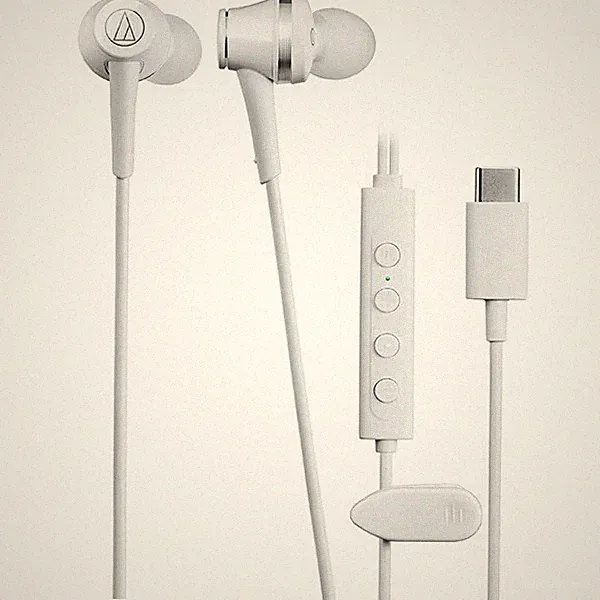 Audio-Technica ATH-CKD7NC WH USB Typ-C Noise Cancelling In-Ear Kopfhörer weiß