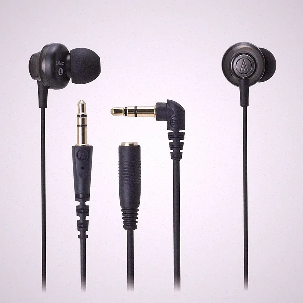Audio Technica ATH-CKM55 Schwarz Kopfhörer In-Ear Headphone Earphone