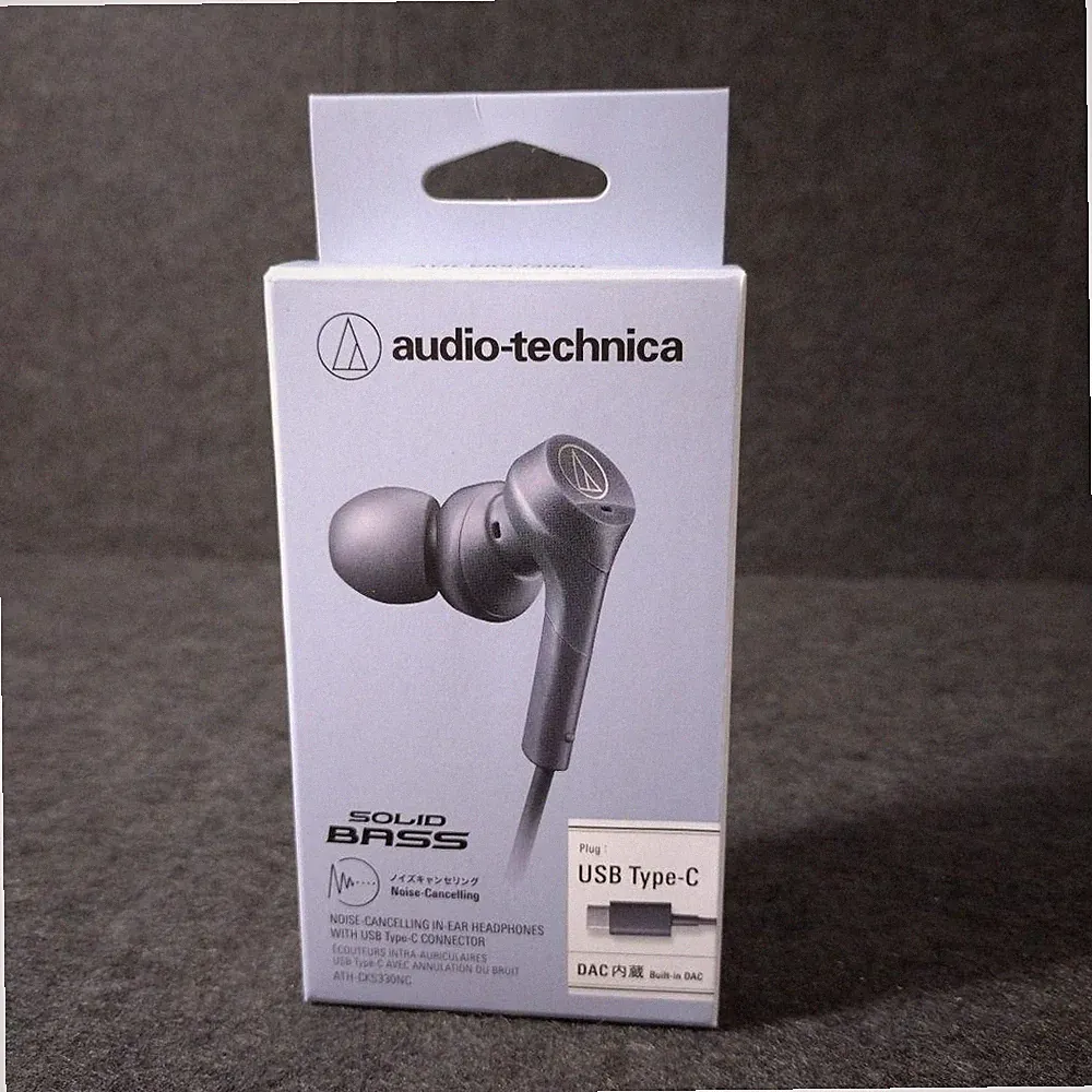 Audio Technica ATH-CKS330NC BK USB-C Noise Cancelling kabelgebundene Ohrhörer...