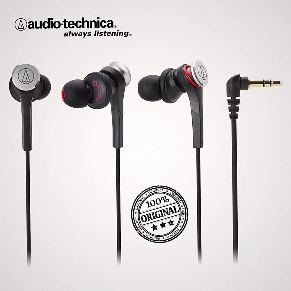 Audio Technica ATH-CKS77X Schwarz Kopfhörer In-Ear Headphone Earphone, Zubehör